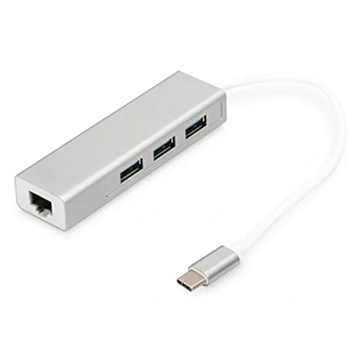 Image de Digitus Concentrateur USB 3.0 de Type C™ avec Gigabit Ethernet Neuf