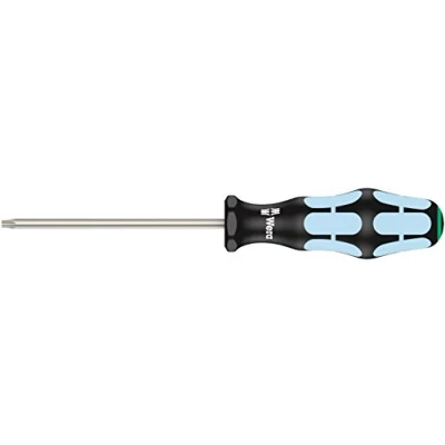 Image de Wera 05032054001 3367 Tournevis pour vis TORX, acier inoxydable, TX 20 x 100 mm, Noir/Ice bleu