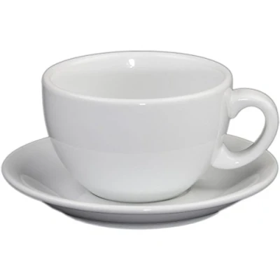 Image de &#039;Holst Porcelaine PA 157 O&#039;FA5 Lait Tasse à café Palermo sur inférieure Uta, 0,35 l, Blanc, 16 x 8 cm