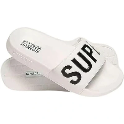 Image de Superdry Sandales de bain, Femme, Taille: 40 41, Optic black Caoutchouc / textile