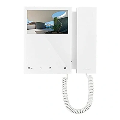 Image de Comelit 6701W Moniteur Couleur avec Mini combiné, système Simplebustop Blanc