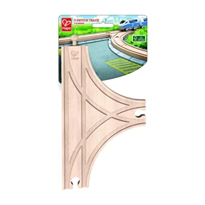 Image de Jouet Hape Rail en T Extension Circuit Train Bois 1 Pièce 3 Voies de Hêtre, Tous Types Trains Jeu Educatif Enfant ans et Plus Compatible Marques Traditionnelles
