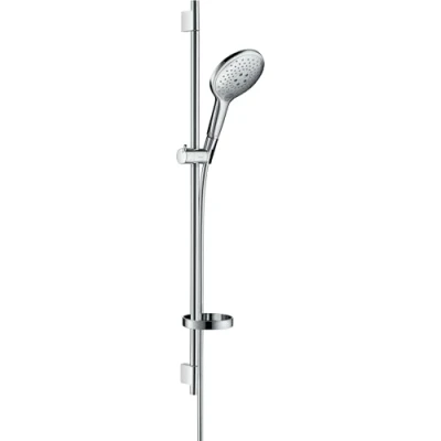 Image de Hansgrohe Ensemble Barre de Douche Raindance avec Douchette Select S 150 3 Jets Chromé Porte savon et Curseur 27803000