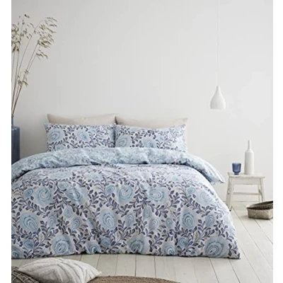 Image de Pineapple Elephant Cabana Parure de lit Simple en Coton Bleu Sarcelle