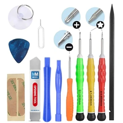 Image de MMOBIEL Kit Complet d&#039;outils 13 en 1 compatible avec Réparation de Smartphones/Tablettes (iPhone iPad Samsung Motorola Huawei ...)
