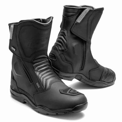 Image de OZONE Moto Rapid Bottes de Hommes et Femmes Cuir PU Membrane Hipora Deux Longues Fermetures éclair Bouts, Talons Chevilles Renforcés Coutures Doubles Triples