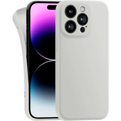 Image de MyGadget Coque Compatible avec Apple iPhone 14 Pro Max Case TPU Souple &amp; Soft Cover Protection Extra Fine Légère Étui Coloré Anti Choc et Rayures Creme