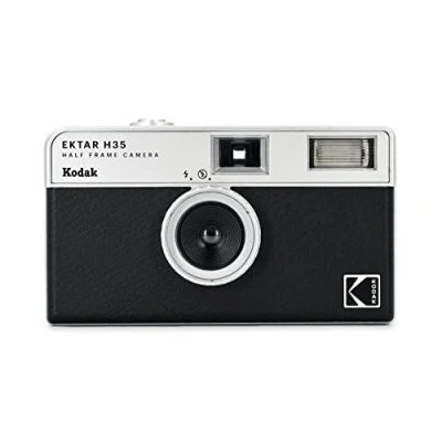 Image de KODAK EKTAR H35 Caméra vidéo Demi Format 35 mm, réutilisable, sans Mise au Point, léger, Facile à Utiliser (Noir) (Film et Pile AAA Non Incluse)