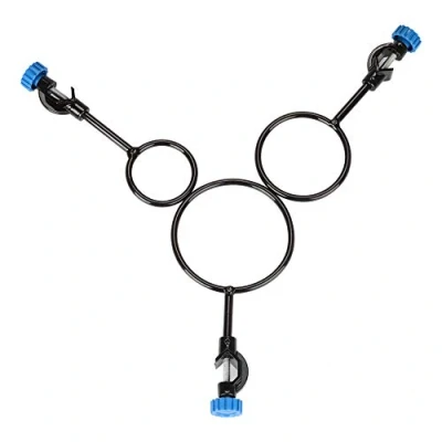 Image de stonylab 3 Pièces Anneau de Support Laboratoire en Fer avec Tête Chef Diamètre 60mm, 80mm, 100mm pour Expériences Laboratoire, Robuste et Résistant à la Corrosion, Lab Ring