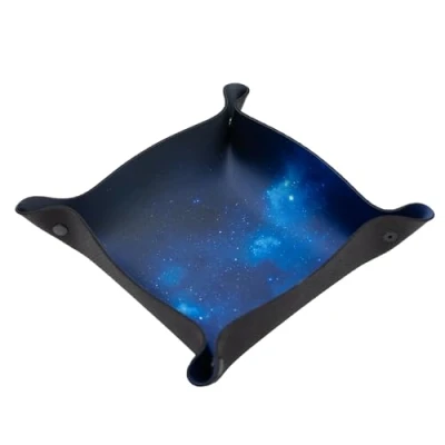 Image de Plateau à dés Dice Tray pour Jeux de société et RPG Star Wars X Wing, Armada, Frontières externes, Roll for The Galaxy, Iron Space Nébuleuse Bleue