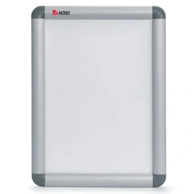 Image de Nobo 1902212 Porte affiche mural clipsable A2, Gris/Argent