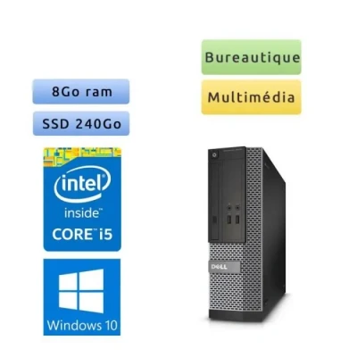 Image de Dell OptiPlex 3010 SFF, Intel Core i5 3,20 GHz, 8 Go de RAM SSD 240 Go, DVD, HDMI, Windows 10 Pro (Reconditionné)