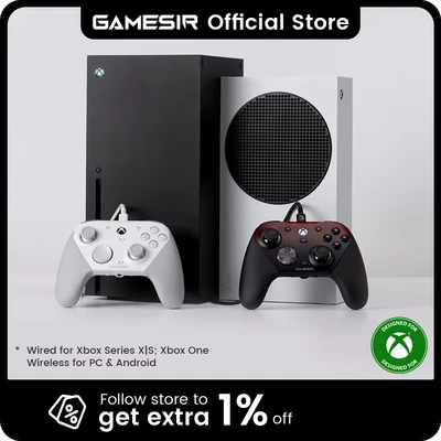 Image de GameSir G7 Pro Manette 1000Hz avec Station de Recharge : Xbox Series XS, One, Win 10/11 &amp; Android Joysticks TMR, Triggers Réglables 4 Boutons Programmables Méca Blanc