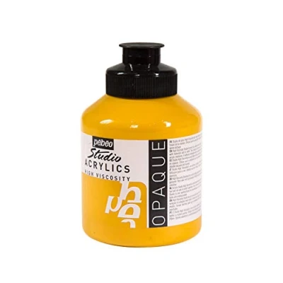 Image de Pébéo Acrylique Fine Studio Acrylics Peinture Jaune Ocre 500 ml