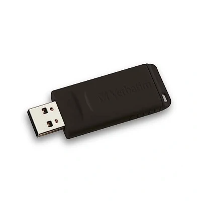 Image de Verbatim Clé USB Slider Drive 64Go I 2.0 2 clés pour laptop ordinateur portable ultrabook TV autoradio Stick avec un système de poussoir noir