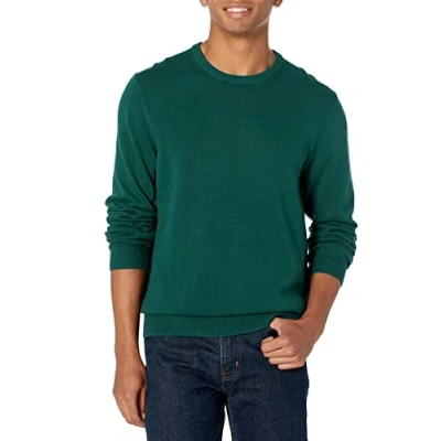 Image de Amazon Essentials Pull à col rond (grandes tailles disponibles) Homme, Vert Foncé, XXL