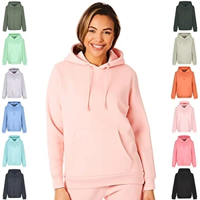 Image de Light &amp; Shade LSLSWT005 Haut Sweat Shirt À Capuche Super Soft Touch Loungewear pour Femmes, Rosee, XS