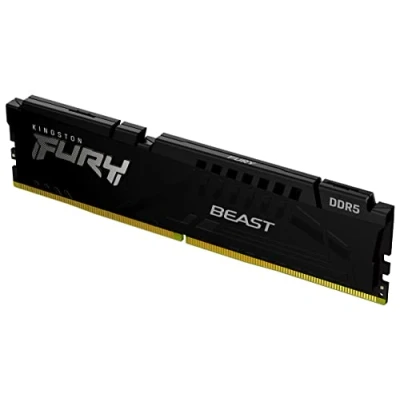 Image de Kingston Fury Beast Noir XMP DDR5 64Go 5200MT/s CL40 DIMM Mémoire pour PC de Gamer (Kit 4) KF552C40BBK4 64
