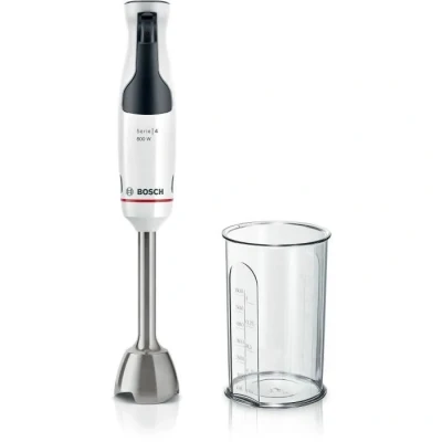 Image de Mixeur plongeant BOSCH MSM4W410 ErgoMaster Moteur 800W 4 lames QuattroBlade Levier vitesses a gachette + turbo Neuf