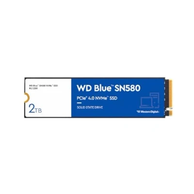 Image de WD Blue SN580 2 To, M.2 NVMe SSD, PCIe Gén. 4 x4, avec vitesse de lecture jusqu&#039;à 150 Mo/s.