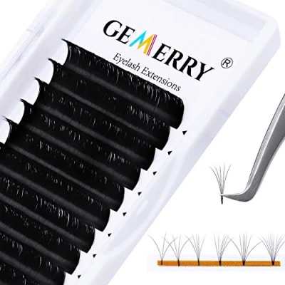 Image de Volume Russe, Cils Individuels Extension C curl 0,07 14 mm 2d 3d 4d 5d 6d 7d 8d 10d Soie Cluster Naturel Professionnel de GEMERRY (0.07 14mm)