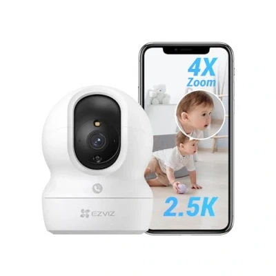 Image de EZVIZ CP1 4MP Caméra Surveillance WiFi Intérieure, Camera Bébé 2.4Ghz Pan/Tilt à 360 , Vision Nocturne Intelligente, Suivi Auto, Audio Bidirectionnel, Mode Veille, H.265, Compatible avec Alexa