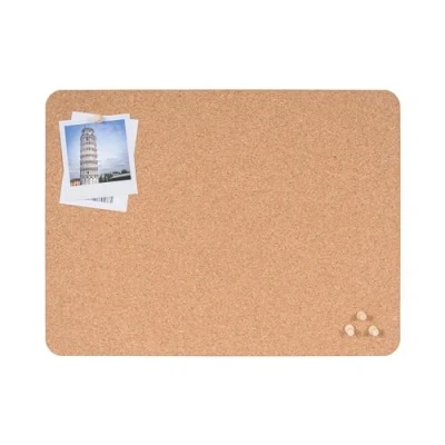 Image de Bi Office Eco Tableau en liège sans cadre naturel double face, rectangulaire 40 x 30 cm
