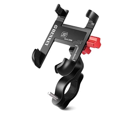 Image de Support de téléphone pour vélo, Portable réglable à 360 en Aluminium vélo et Moto Compatible avec iPhone 11 Max XR XS X 8 7 6 5 Plus, Samsung S10+ S9 S8, Note 10 9