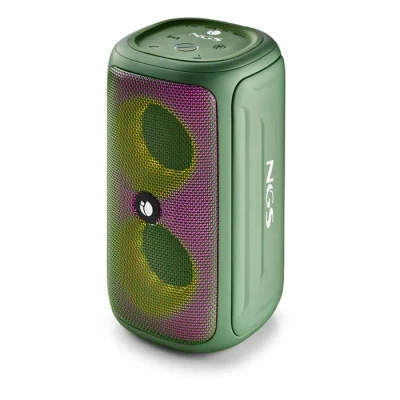 Image de NGS ROLLER BEAST GREEN: Enceinte compatible Bluetooth 5.0 avec LEDS résistante aux éclaboussures (IPX5). Puissance: 30W. Couleur