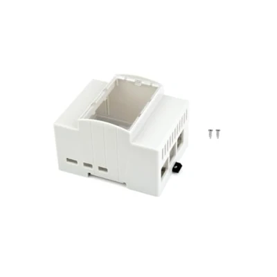 Image de Waveshare for Raspberry Pi 5 Case, DIN Rail ABS Case 5, Large Inner Space, Compatible with Raspbeery Expansion Board PoE Hat (F), RS485 Can Hat, 2 CH