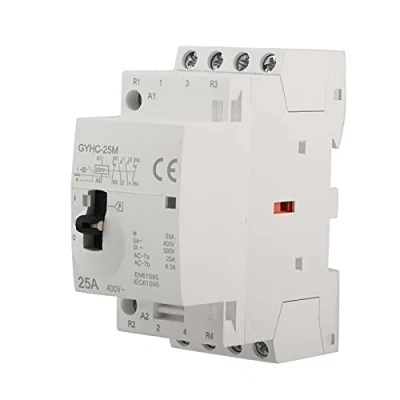 Image de Walfront Contacteur de Ménage Montage sur Rail Din Mini avec Commutateur Commande Manuel 4P 25A 220V 50Hz(2NO 2NC)