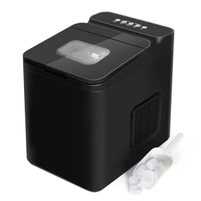 Image de Todeco Machine a Glacons pour la Maison, Capacité de 1,5L, 2 tailles glaçons, 12kg en 24h, 9 Glaçons 6 10 Minutes, Autonettoyant Glacons, Cuisine et les Fêtes