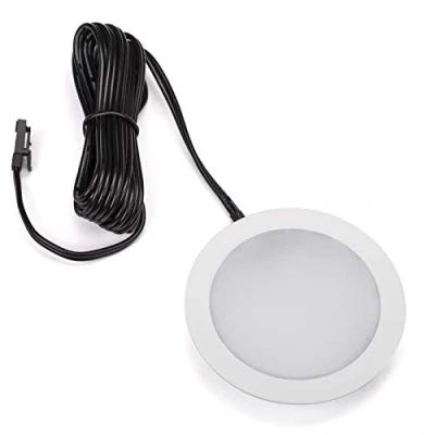 Image de 1 x SO TECH® Spot encastré LED GIULIA 12V 3W blanc chaud 2700K / 65 12 mm/Boîtier encastrable pour meuble