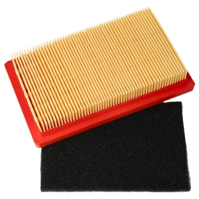 Image de vhbw Set de filtres (1x préfiltre, 1x filtre à air) compatible avec Viking MB 2 RC, 4 RT, RV tondeuse gazon 14,5x 8,5 x 2,8cm noir/orange
