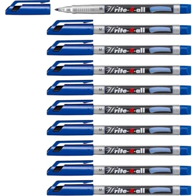 Image de Stabilo Write 4 all Lot de 10 Marqueur point medium 1 mm Bleu