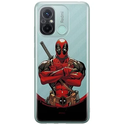 Image de ERT GROUP Coque de téléphone Portable pour Xiaomi REDMI 12C/ 11A Original et sous Licence Officielle Marvel Motif Deadpool 006 adapté à la Forme du Portable, partiel imprimé