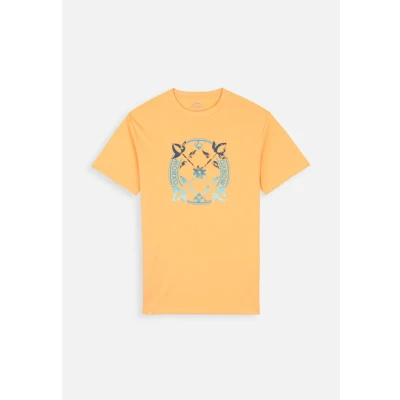 Image de Oxbow Sunfaded Tshirt imprimé, Homme, Taille: Large, Corail