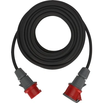 Image de Brennenstuhl 1167720 Rallonge CEE 5 broches câble H07RN F 5G2,5 norme IP 44 Noir longueur 25 m