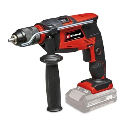 Image de Einhell Perceuse à percussion sans fil TC ID 18 Li i Solo Power X Change (18V, mandrin auto serrant de 13 mm, rotation avant/arrière, variateur électronique, vendue batterie ni chargeur)