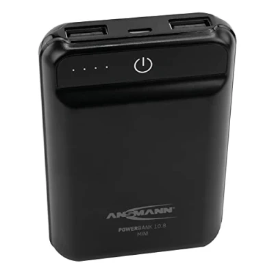 Image de ANSMANN Mini powerbank d&#039;une capacité de 10 000 mAh (1 PCE) Batterie Externe Ultra compacte pour Recharge Smartphone, Tablette, et Bien d&#039;autres Secours légère puissante