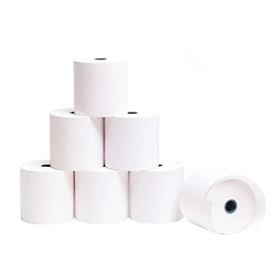 Image de OFITURIA ® 24 Rollos Papel Térmico 80x60x12 mm Para Sumadora Impresora TPV, Sin Bisphenol A