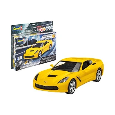 Image de Revell Model Set 67449 Maquette de Voiture Corvette Stingray 2014, 1/96, Jaune
