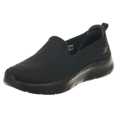 Image de Skechers Femme GO Walk Flex Ocean Sunset Baskets, Black Textile/Trim, 41 EU