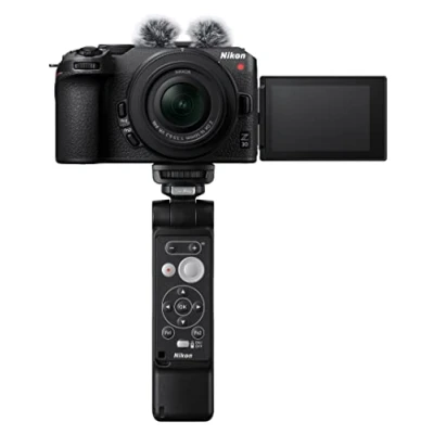 Image de Nikon kit Vlogger Z30+16 50 + SmallRig Tripod ML L7 Windmuff,Hybride capteur DX (20,9 MP,4K UHD 30p ou Full HD 120p,Rafale 11 i/s,écran Tactile orientable (câble USB Type C fourni) Noir
