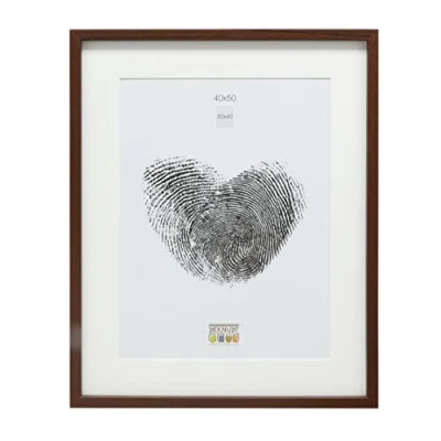 Image de Deknudt Frames S40AH4 P1 Cadre Photo Basic avec Passe Partout Moulure Haute en Bois/MDF Brun 40 x 50 cm