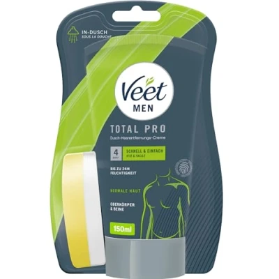 Image de Veet for Men Crème d&#039;épilation Power Effect Épilation Rapide et Efficace pour Les Hommes en Seulement 3 6 Minutes Tube de 150 ML avec éponge