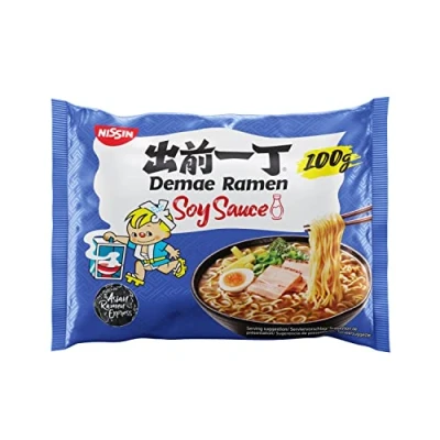 Image de NISSIN Demae Ramen Saveur Soy Sauce 1 Carton de 10 Sachets 100 g