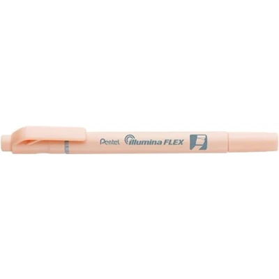 Image de Pentel SLW11P FE Illumina Flex Pastel Highlighter Double Tip Highlighting, Soulignant, Highlighting &amp; Accenting Slim Pen Shape Orange Pack de 1