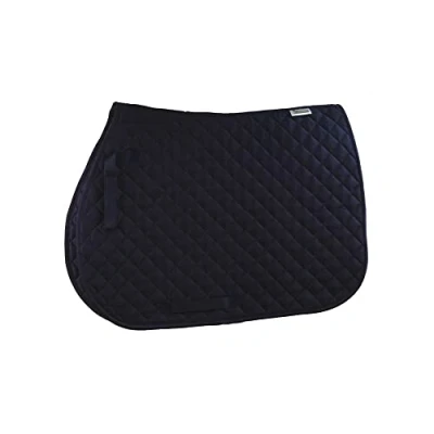 Image de Umbria Equitazione Tapis de selle en coton complet, bleu marine