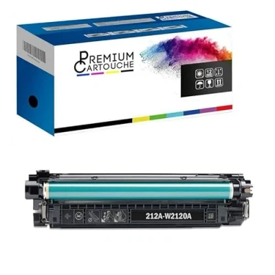 Image de PREMIUM CARTOUCHE x1 Toner W2120A NO Chip 212A Noir Compatible pour Color Laserjet Enterprise M554dn, Ent